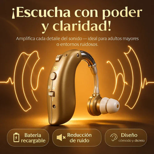 SoundEase Pro - Audífono amplificador Recargable
